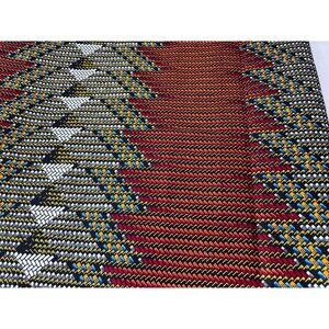 1/2 yard African Wax Block Print Fabric Bright Red Yellow Blue Pattern